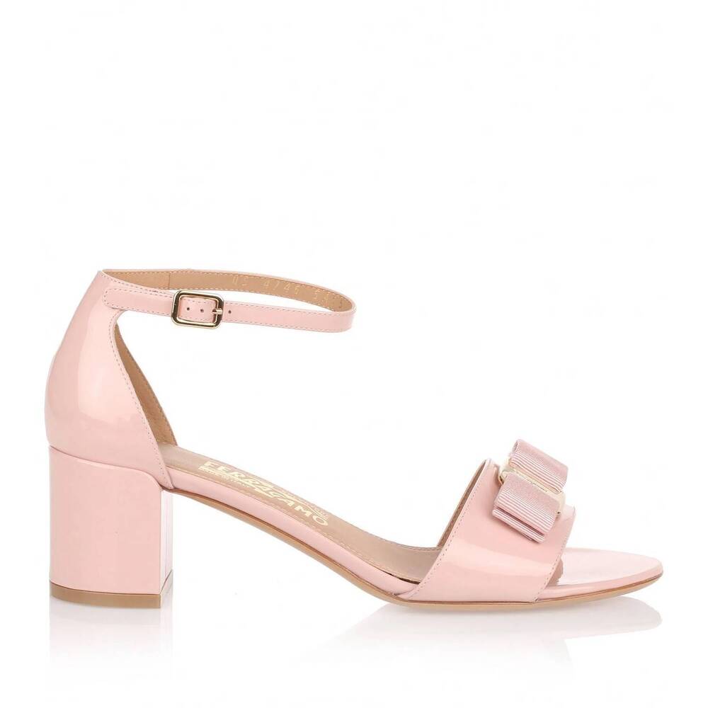 NEW SALVATORE FERRAGAMO women's gavina ankle strap sandal in bon bon
